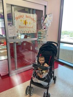 Harrison celebrated his first birthday during a visit to Phoenix Children's