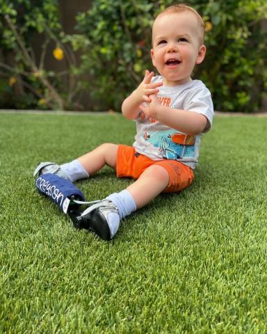 Greyson Crawls, Stands, Takes Early Steps