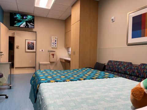 photo of patient room in sleep lab