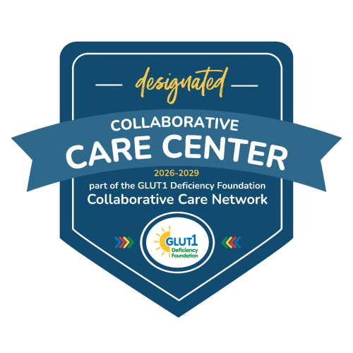 Blue badge for GLUT1 Care Center